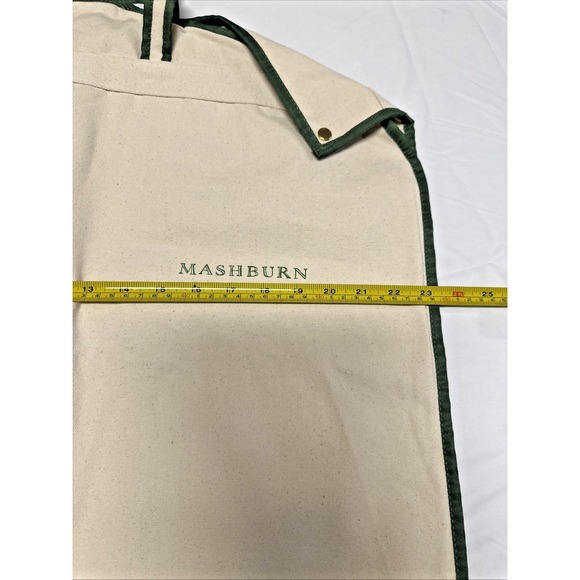 SID MASHBURN Men VTG Business Travel‎ Core Ivory Canvas Garment Suit Cover Bag - Picture 4 of 9